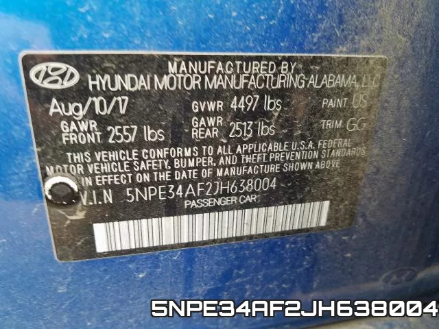 5NPE34AF2JH638004 фото 2