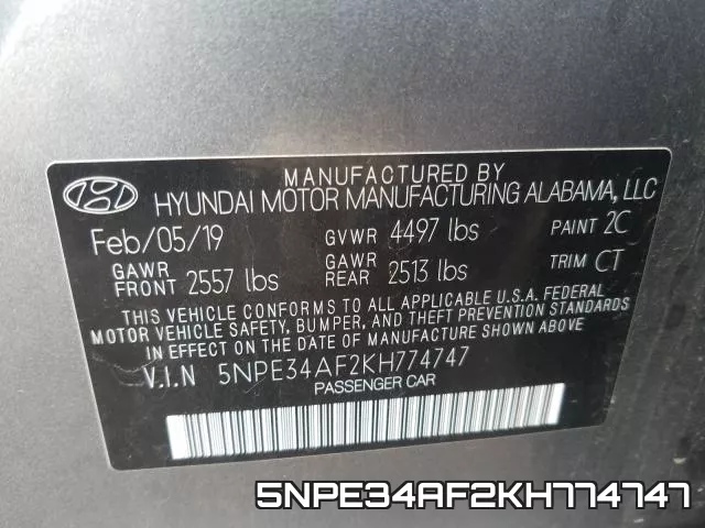 5NPE34AF2KH774747 фото 2