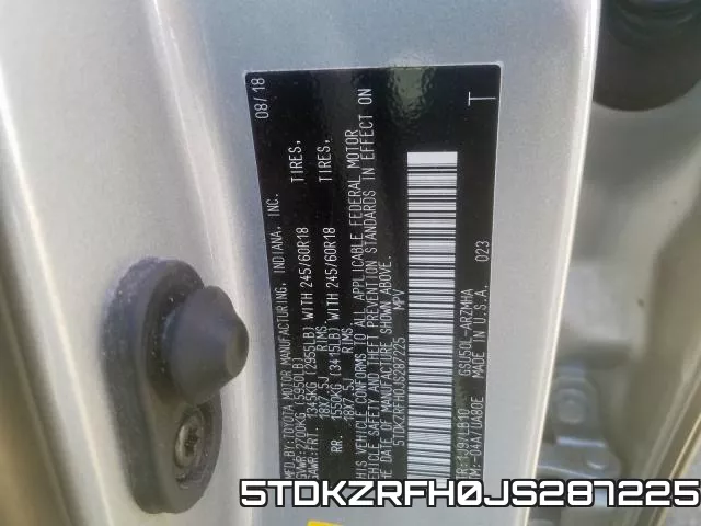 5TDKZRFH0JS287225 фото 2