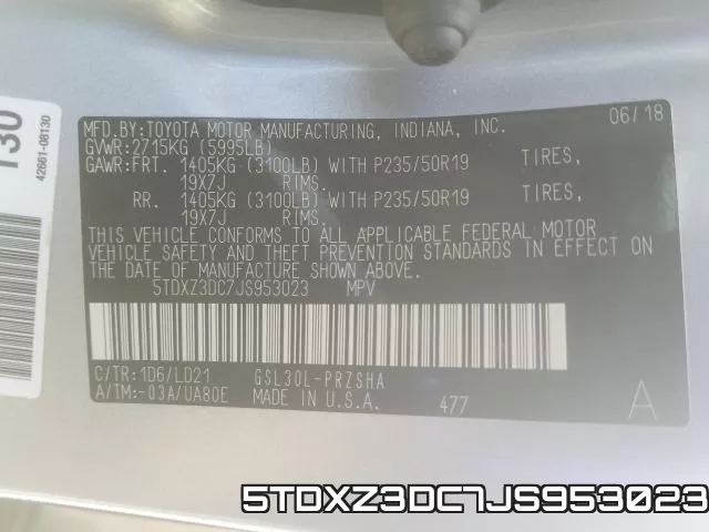 5TDXZ3DC7JS953023 фото 2