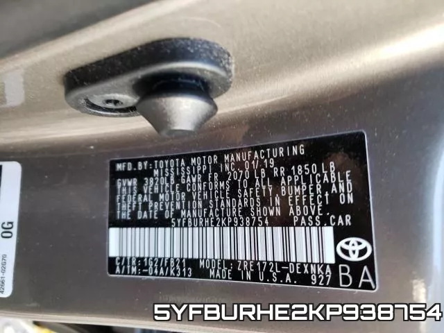5YFBURHE2KP938754 фото 2