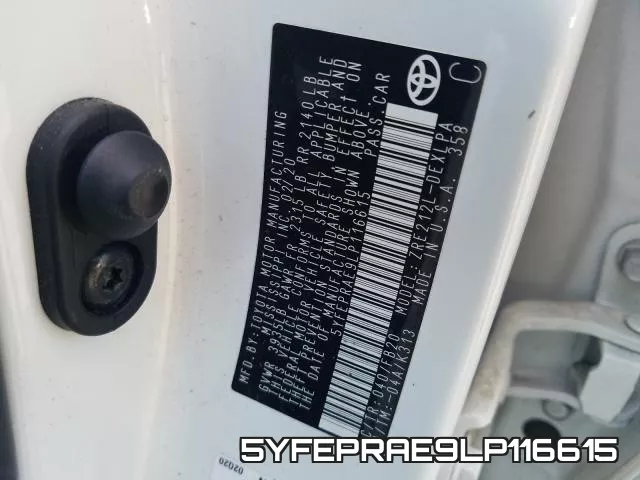 5YFEPRAE9LP116615 фото 2