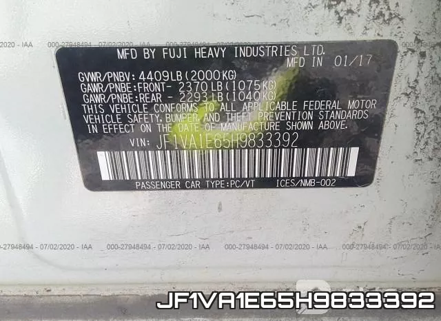 JF1VA1E65H9833392 фото 10