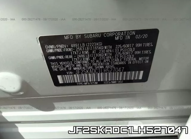 JF2SKADC1LH527047 фото 10