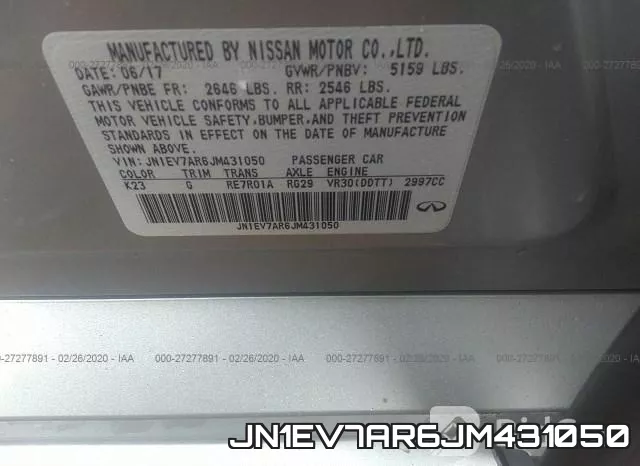 JN1EV7AR6JM431050 фото 9