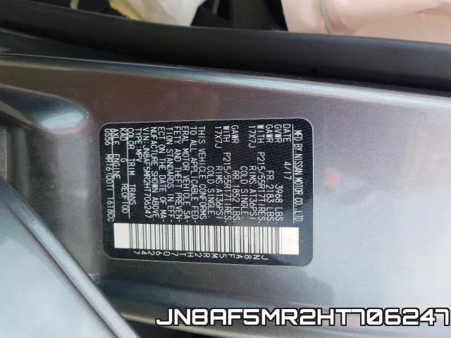 JN8AF5MR2HT706247 фото 2