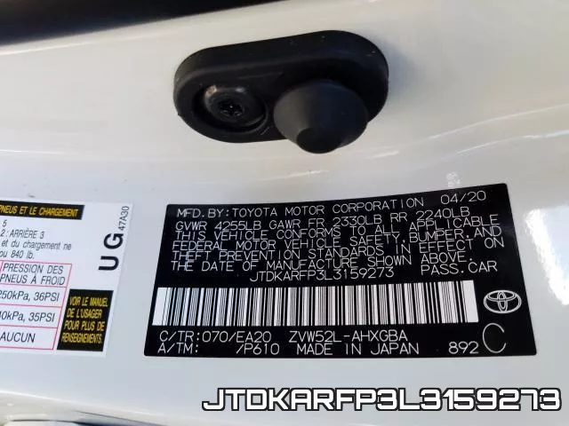 JTDKARFP3L3159273 фото 2