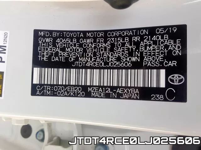 JTDT4RCE0LJ025606 фото 2
