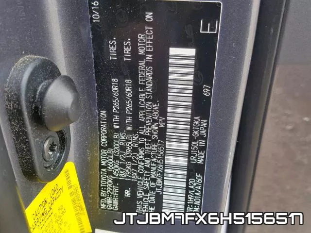 JTJBM7FX6H5156517 фото 2