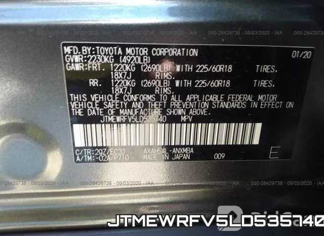 JTMEWRFV5LD535740 фото 10