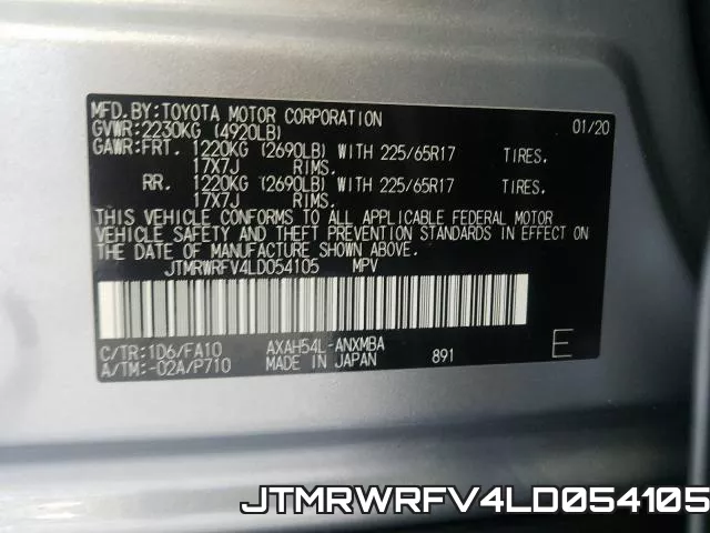 JTMRWRFV4LD054105 фото 2
