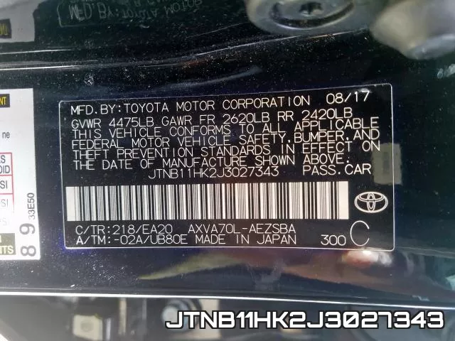 JTNB11HK2J3027343 фото 2