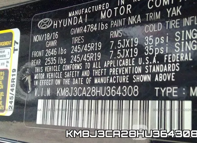 KM8J3CA28HU364308 фото 10