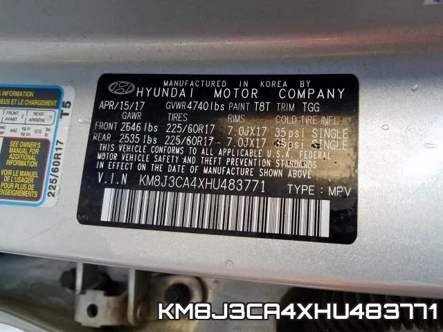 KM8J3CA4XHU483771 фото 2
