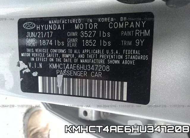 KMHCT4AE6HU347208 фото 10