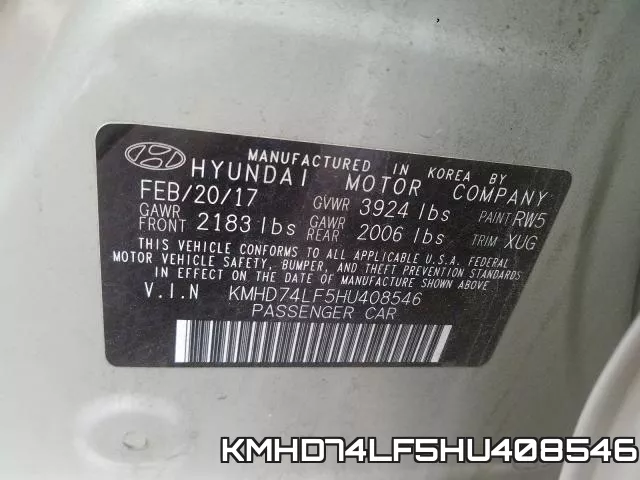KMHD74LF5HU408546 фото 2