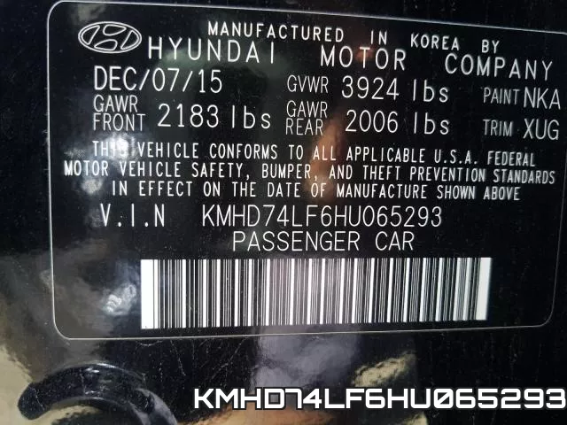 KMHD74LF6HU065293 фото 2