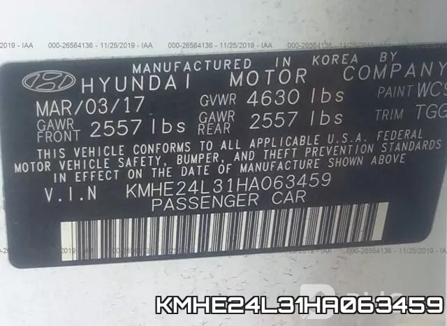KMHE24L31HA063459 фото 10