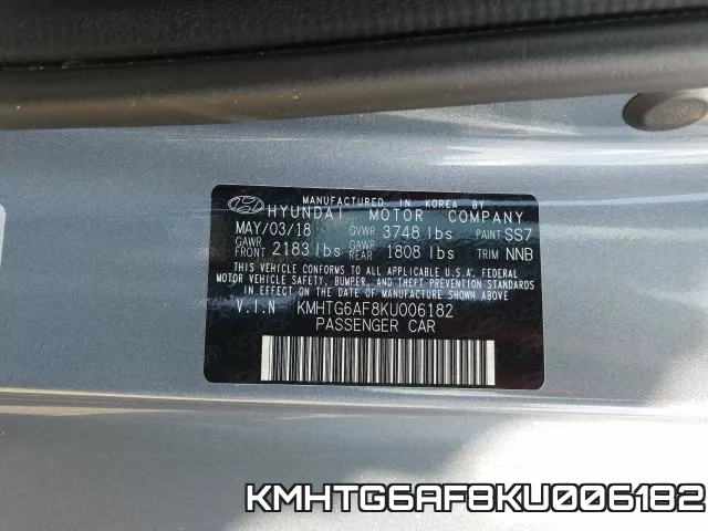 KMHTG6AF8KU006182 фото 2