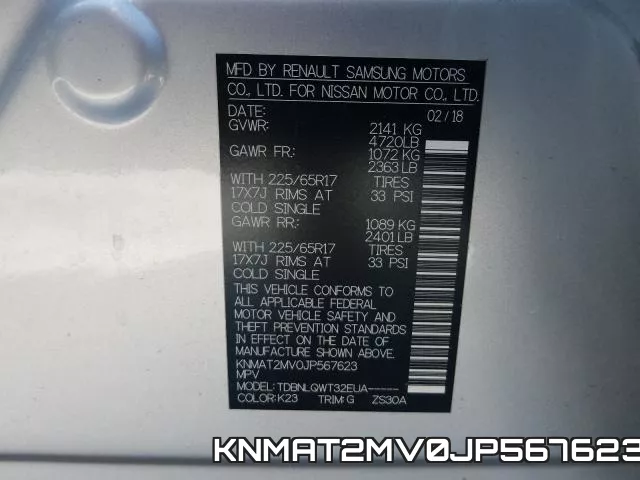 KNMAT2MV0JP567623 фото 2