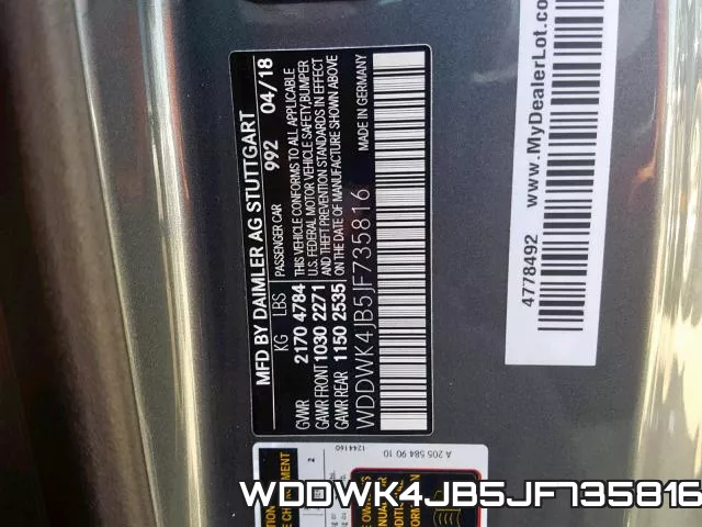 WDDWK4JB5JF735816 фото 2