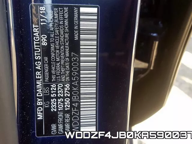 WDDZF4JB0KA590037 фото 2