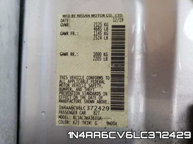 1N4AA6CV6LC372429 фото 2