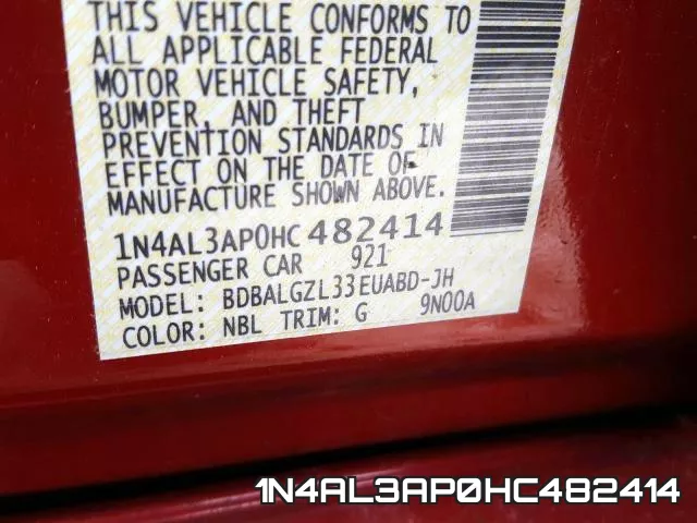 1N4AL3AP0HC482414 фото 2