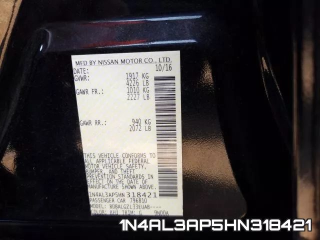 1N4AL3AP5HN318421 фото 2