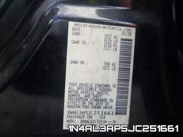 1N4AL3AP5JC251661 фото 2