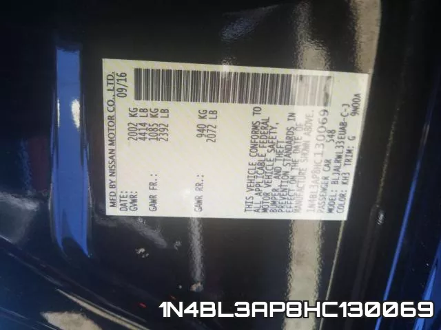 1N4BL3AP8HC130069 фото 2