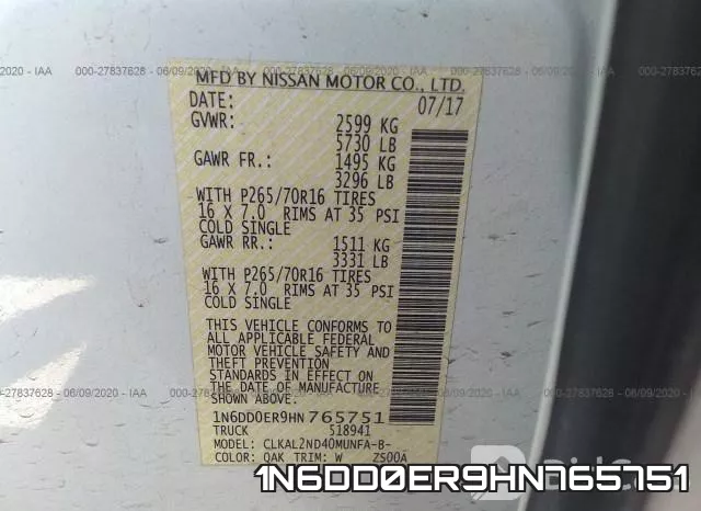 1N6DD0ER9HN765751 фото 10