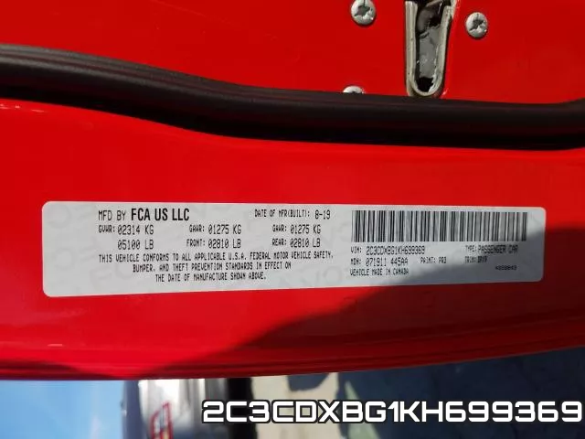 2C3CDXBG1KH699369 фото 2