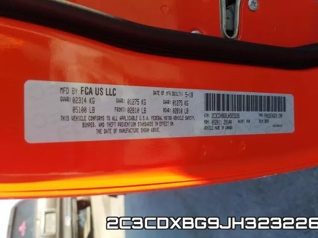 2C3CDXBG9JH323226 фото 2