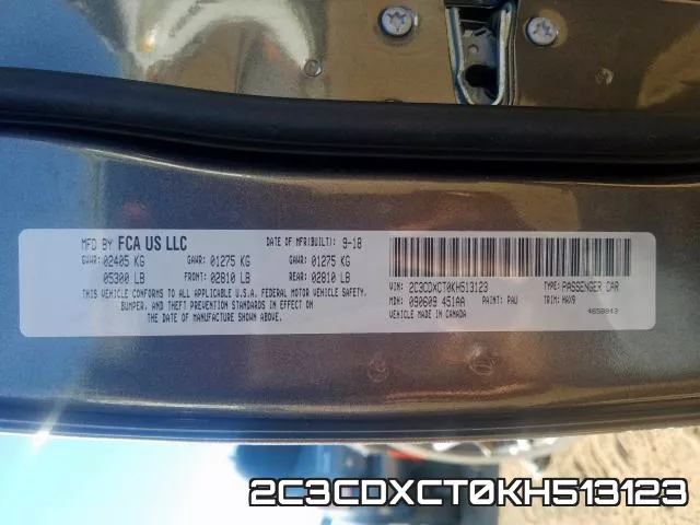 2C3CDXCT0KH513123 фото 2