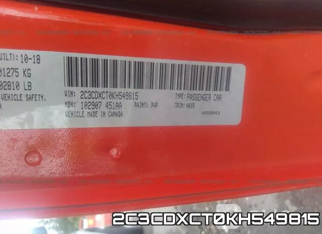 2C3CDXCT0KH549815 фото 10