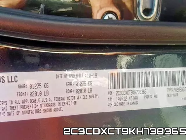 2C3CDXCT9KH738365 фото 2