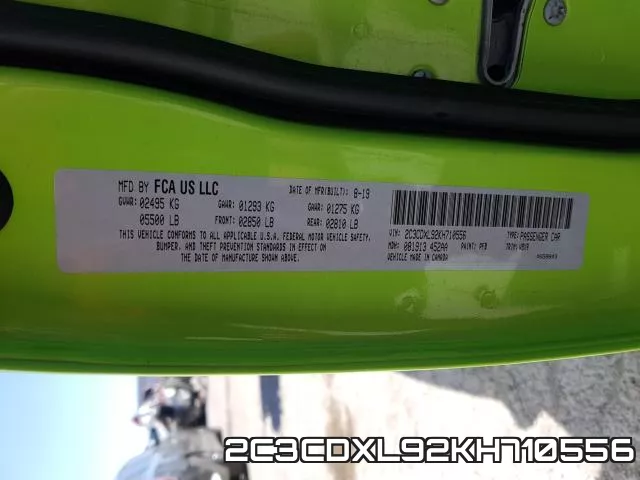 2C3CDXL92KH710556 фото 2