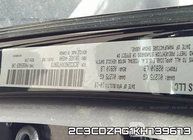 2C3CDZAG1KH739673 фото 10