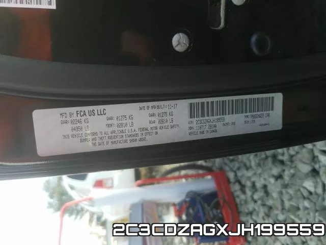 2C3CDZAGXJH199559 фото 2