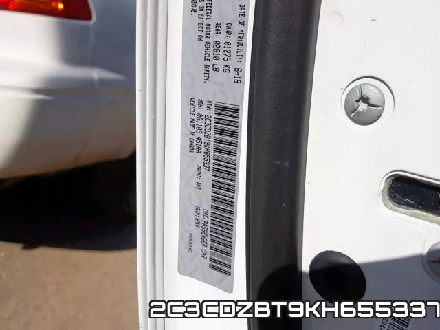 2C3CDZBT9KH655337 фото 2