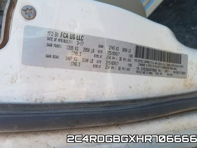 2C4RDGBGXHR706666 фото 2