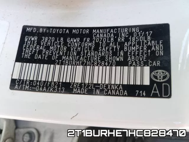 2T1BURHE7HC828470 фото 2