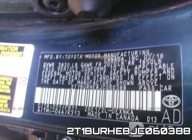 2T1BURHE8JC060388 фото 10
