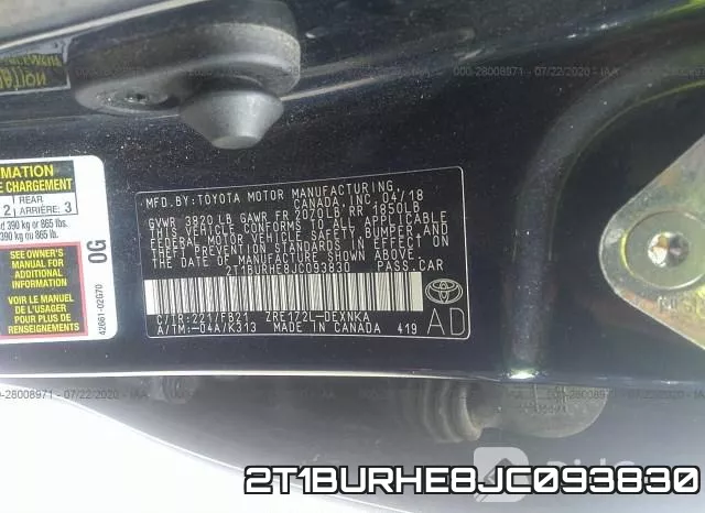 2T1BURHE8JC093830 фото 10