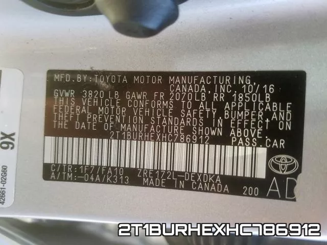 2T1BURHEXHC786912 фото 2
