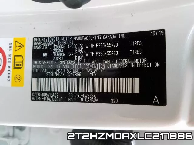 2T2HZMDAXLC217886 фото 2