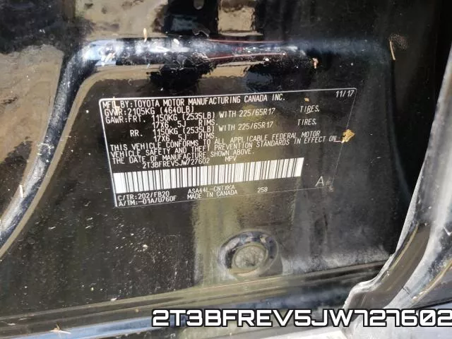 2T3BFREV5JW727602 фото 2
