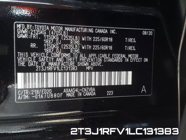 2T3J1RFV1LC131383 фото 2