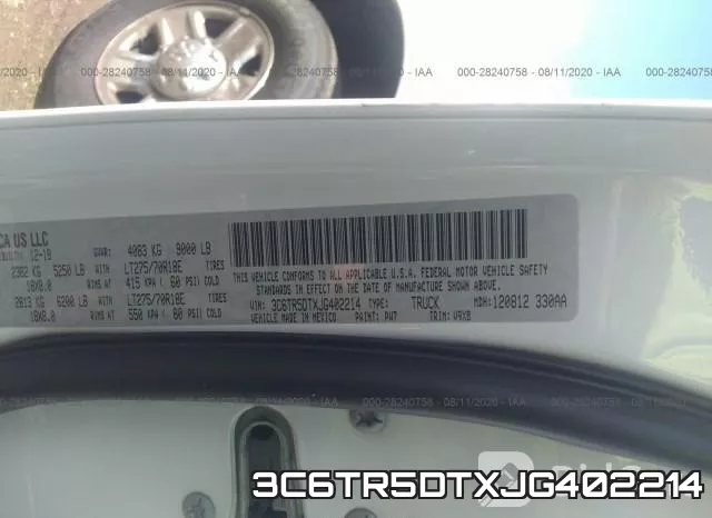 3C6TR5DTXJG402214 фото 10